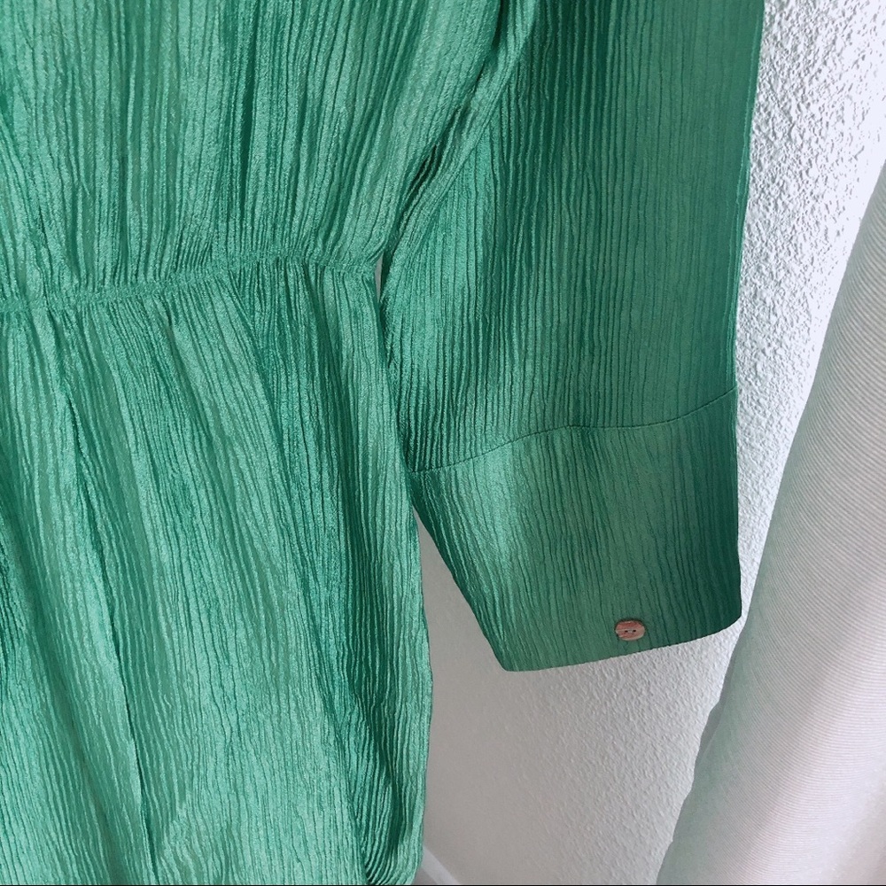 NWT Nanushka Pleated twist-front dress green - Picture 12 of 13